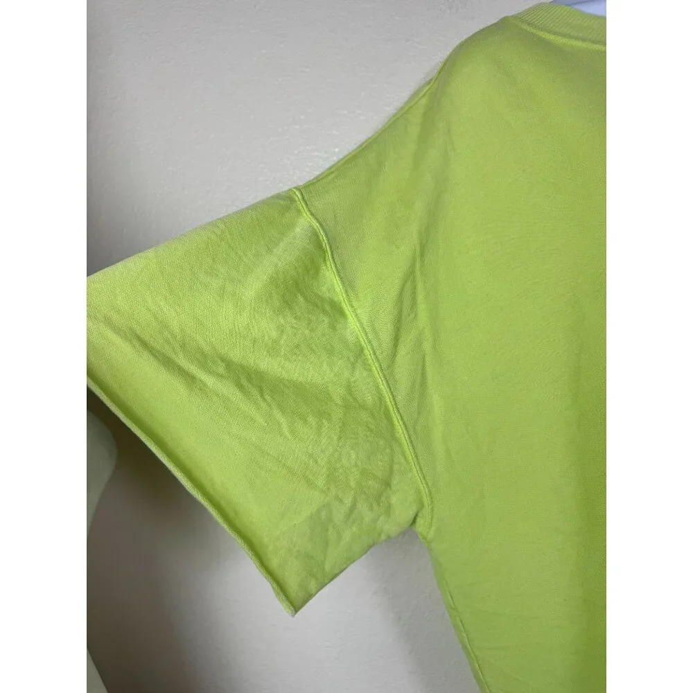 Infinitely Free People Cozy Cool Girl Sleep Tee Oversized Neon Green Women Small - Picture 11 of 16